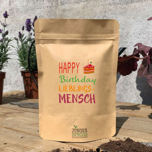 Botschaftsbeutel   "Happy Birthday Lieblingsmensch"